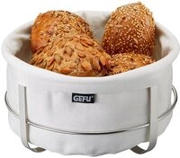 GEFU Brotkorb BRUNCH, Baumwolle, Edelstahl, (1-tlg), f&uuml;r Backwaren. Ideal f&uuml;r