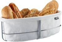 GEFU Brotkorb BRUNCH oval, Baumwolle, Edelstahl, (1-tlg., Edelstahl Rahmen,