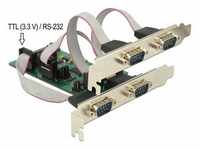 Delock PCI Express Karte zu 3x seriell RS-232 + 1x TTL 3,3 V /......