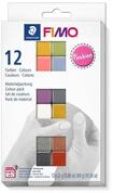 STAEDTLER Bastelnaturmaterial Fimo soft Modelliermasse Fashion colours 12 x 25 g