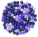 Glorex Bastel-Armband Glorex Holzperle lila mix 8 mm - 80 St&uuml;ck