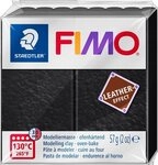 Glorex Bastelnaturmaterial FIMO leather-effect schwarz 57 g
