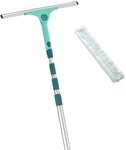 Leifheit Wasserabzieher Set Window Slider XL micro duo Telescope 4 m, mit Wischbezug