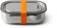 black+blum Lunchbox, Edelstahl, (1-tlg), mit Silikon-Ventil, Gabel und Gurt, 1000 ml