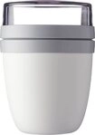 Mepal Lunchbox Lunchpot mini Ellipse, praktischer M&uuml;slibecher to go, Nordic White,