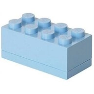 Room Copenhagen Lunchbox LEGO&reg; Mini Box 8 Hellblau, mit 8 Noppen, Baustein-Form