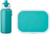 Mepal Lunchbox Pausenset Campus T&uuml;rkis: Trinkflasche 400 ml & Brotdose mit Einsatz,