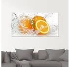 Artland Glasbild Orange mit Spritzwasser, S&uuml;&szlig;speisen (1 St), in verschiedenen