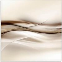 Artland Glasbild Braune abstrakte Welle, Muster (1 St), in verschiedenen...