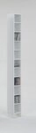 FMD M&ouml;bel CD-Regal in wei&szlig; - 18,9x185x16,2cm (BxHxT)