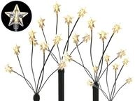 Spetebo LED-Leuchtzweig LED Garten Leuchtst&auml;be Stern 24 LED - 4er Set, 24-flammig,
