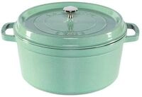 Staub Auflaufform La Cocotte 28cm rund, salbei, Gusseisen, Gusseisen gr&uuml;n