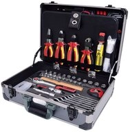 KS Tools Werkzeugset, (128-tlg), 1/4"+1/2" Elektriker-Werkzeugkoffer, 128-teilig
