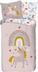 good morning Kinderbettw&auml;sche Unilove, Renforc&eacute;, 2 teilig, Baumwolle, 135x200,