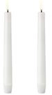 UYUNI Lighting LED-Kerze Stabkerze Nordic White Smooth 20,5 cm (Set, 2-tlg)