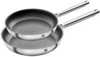 Zwilling Bratpfanne Pfannenset 2-tlg. TRUE FLOW, Grau, Edelstahl, Edelstahl 18/10