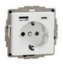 merten Steckdose Merten Schuko Steckdose mit USB Ladeger&auml;t MEG2367-0325