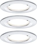 Paulmann Einbauleuchte Paulmann LED Einbauleuchte Nova 3x6,5W IP44 chrom, Inkl.