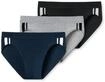 Slip SCHIESSER "Slip 3er Pack", Herren, Gr. S, bunt (schwarz, grau, dunkelblau),