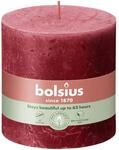 Bolsius Stumpenkerze Bolsius Rustik Stumpenkerze zartes rot, H&ouml;he: 10