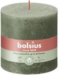 Bolsius Stumpenkerze Bolsius Rustik Stumpenkerzen olivengr&uuml;n, H&ouml;he: 10