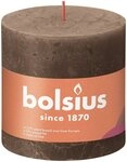Bolsius Stumpenkerze Bolsius Rustik Stumpenkerze wildleder braun, H&ouml;he:
