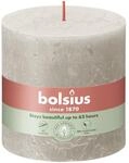 Bolsius Stumpenkerze Bolsius Rustik Stumpenkerzen sandgrau, H&ouml;he: 10