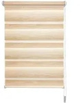 Doppelrollo Farbverlauf, Liedeco, Lichtschutz, ohne Bohren, Klemmfix braun 60 cm x
