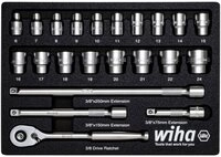 Wiha Ratsche Ratschenschl&uuml;ssel Set 3/8&Prime; 22-tlg 44708