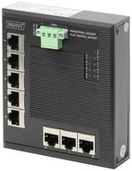 Digitus Industrial 8-Port Gigabit Flat Switch DIN rail, erweiterter DN-651127