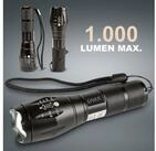 EAXUS LED Taschenlampe Taktische Taschenlampe Zoombar (1-St), 5 Leuchtmodi,