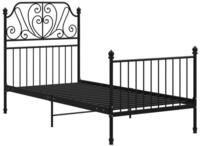 vidaXL Bett Bettgestell Schwarz Metall 100x200 cm