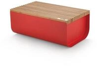 Alessi Brotkasten Mattina Rot, Edelstahl, Bambusholz, (1-tlg)