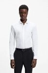 HUGO Businesshemd Erondo Cutaway-Kragen, Extra slim fit, b&uuml;gelleichte Qualit&auml;t