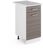 Vicco Unterschrank R-Line, Grau/Wei&szlig;, 40 cm, AP Marmor (1-St)