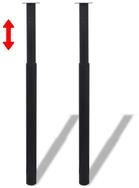 vidaXL Tischbein, Teleskopische Tischbeine 4 Stk. Schwarz 710 - 1100 mm