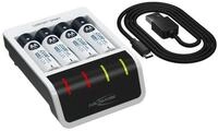 ANSMANN AG Akku Ladeger&auml;t f&uuml;r 4x AAA AA Akkus, inkl. 4x AA 2100mAh