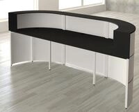KERKMANN Empfangstheke Theke Cento 3a BxT 260x80cm wei&szlig;/anthrazit