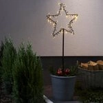STAR TRADING LED Stern Gartenstecker Spiky, LED fest integriert, warmwei&szlig;