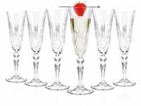 RCR Sektglas RCR Melodia Champagner 6er set, Kristallglas