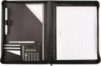 Alassio&reg; Schreibmappe Schreibmappe Catana A4 Leder schwarz