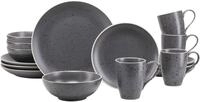 CreaTable Kombiservice Geschirr-Set Industrial Chic (16-tlg), 4 Personen, Steinzeug,