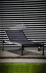 jankurtz Gartenliege Quadrato aus Aluminium, Schwarz/Schwarz, Stapelbar und