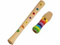 Eichhorn Spielzeug-Musikinstrument Spielzeug Musik bunte Holzflöte mit 7 Löchern