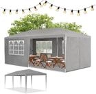 Juskys Partyzelt Partyzelt, mit 6 Seitenteilen, einfacher Aufbau, Sonnen und