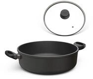 Hoffmann Germany Br&auml;ter Aluguss rund &Oslash; 32 cm mit Glasdeckel &ndash; Made in Germany,