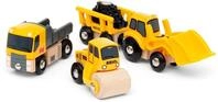 BRIO&reg; Spielzeug-Eisenbahn Baustellenfahrzeuge, (Set, 3-tlg), Kipper, Walze und
