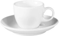 Seltmann Weiden Tasse VIP, Espressotasse mit Untere, Wei&szlig;, 90 ml, Porzellan