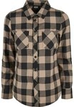 URBAN CLASSICS Langarmhemd Urban Classics Damen Ladies Turnup Checked Flanell...