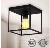 B.K.Licht Deckenleuchte Deckenleuchte, schwarz, 1xE27 max. 60W exkl., ohne